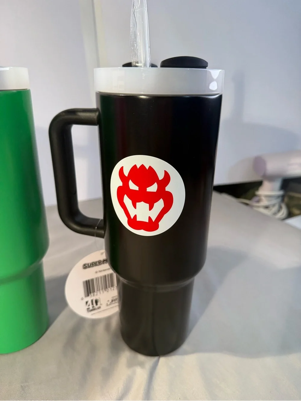 Licensed Nintendo Colorful Travel Mug with Straw - Set of 4. Collectibles BW